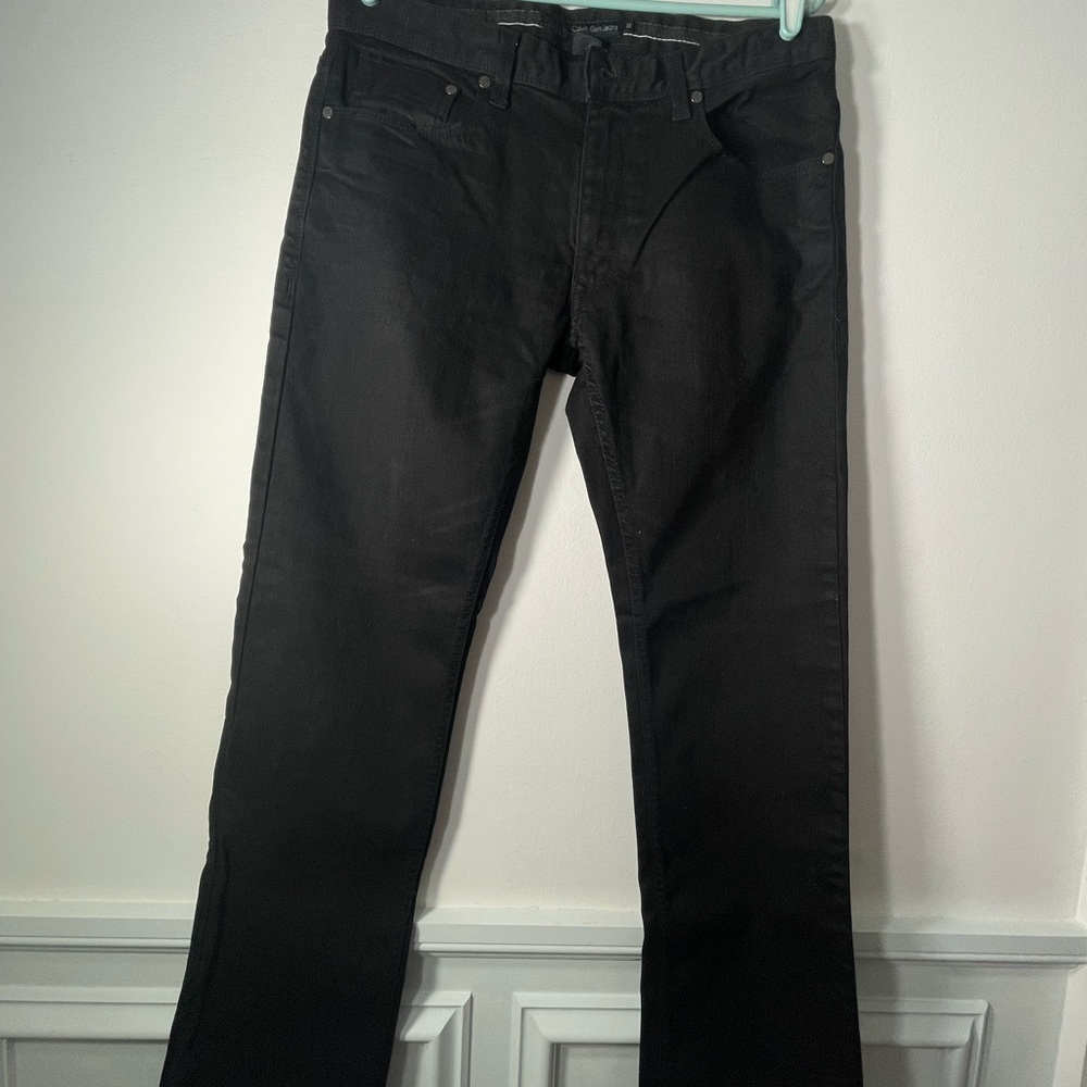 Calvin Klein Black Straight Jeans Classic Style